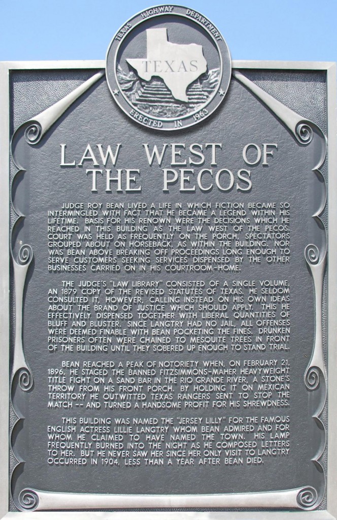 Law West of The Pecos