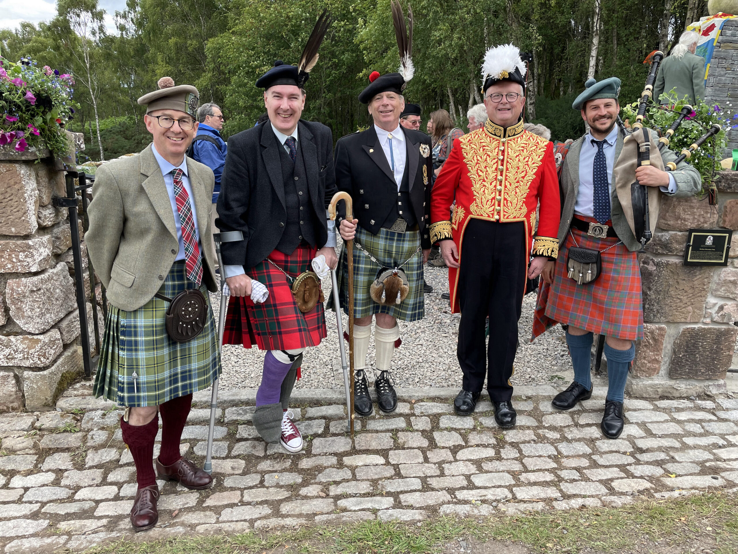 Clan members gathered at McBain Memorial Park, August 2022