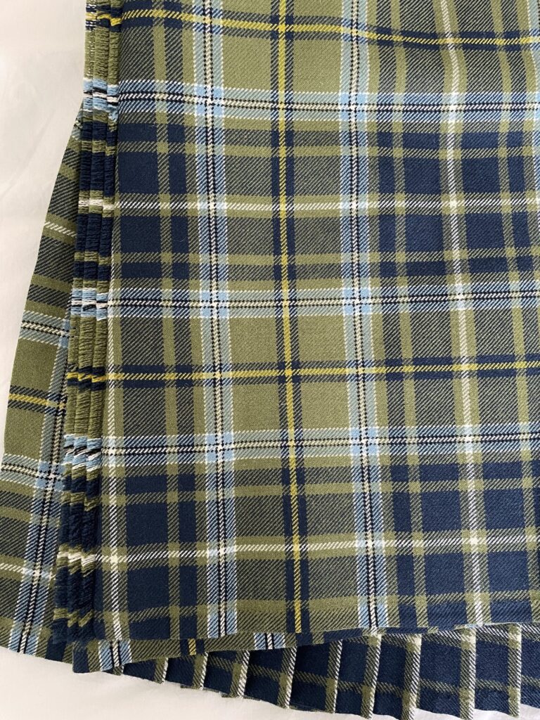 A kilt in the MacBean Hunting tartan