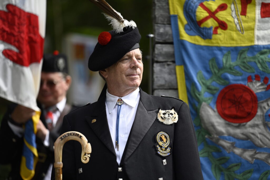 Richard McBain of McBain, 23rd Chief, at his inauguration, 6 August 2022